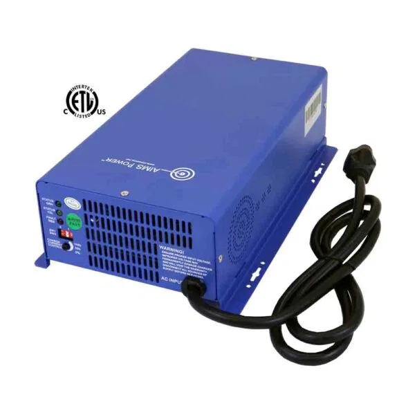 CON120AC12/24DC – AIMS POWER Battery Charger, For 12/ 24 Volt Lead-Acid/ Gel/ AGM/ LiFePo4 Batteries 75 Ampere Power ...